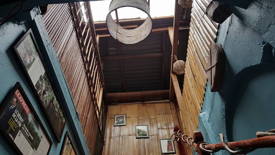 Salomavillagestay tree house staircase view in the heart of the Borneo jungle