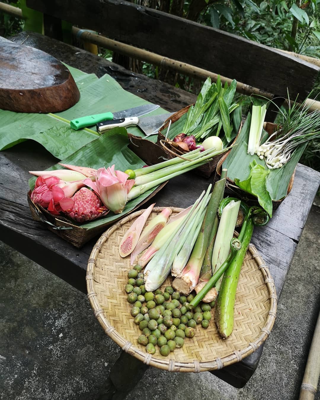 Fresh ingredients for a local cooking session